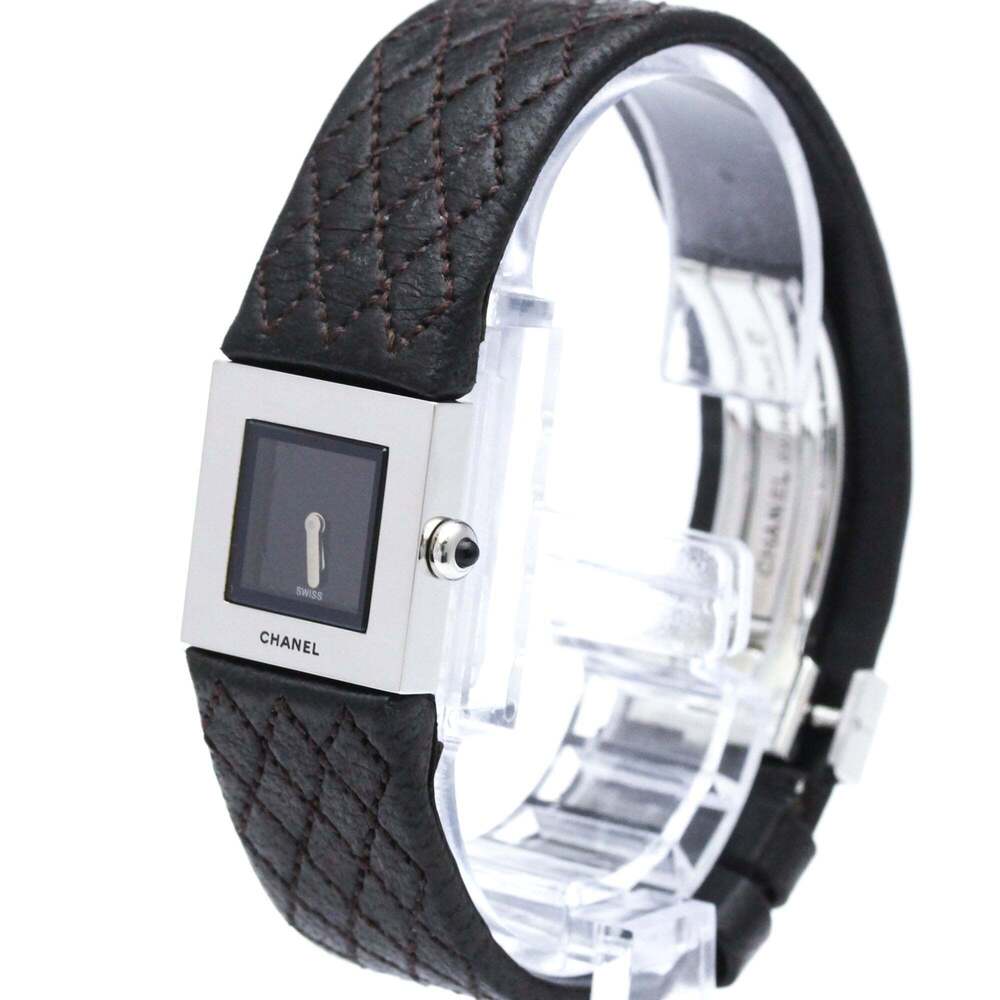 Chanel Matelasse Quartz Stainless Steel and Quilted Leather 19